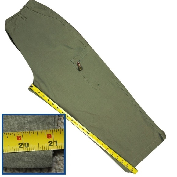 Woolrich Capris Fieldstone Cargo Pants Gorpcore Outdoor Olive Green Womens Sz 10 - Picture 4 of 8